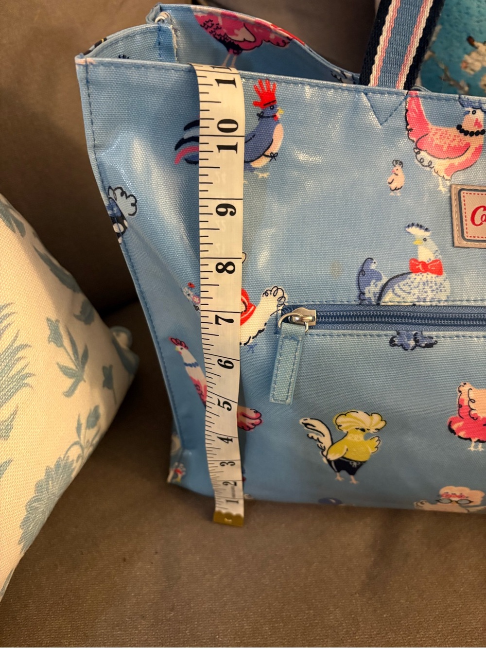 Rare Vtg~ Hen Party by Cath Kidston London Tote with Adjustable Cross-Body Strap - Picture 13 of 15